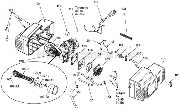 Page A Diagram and Parts List for CFBN220 Type 1 Porter Cable Compressor
